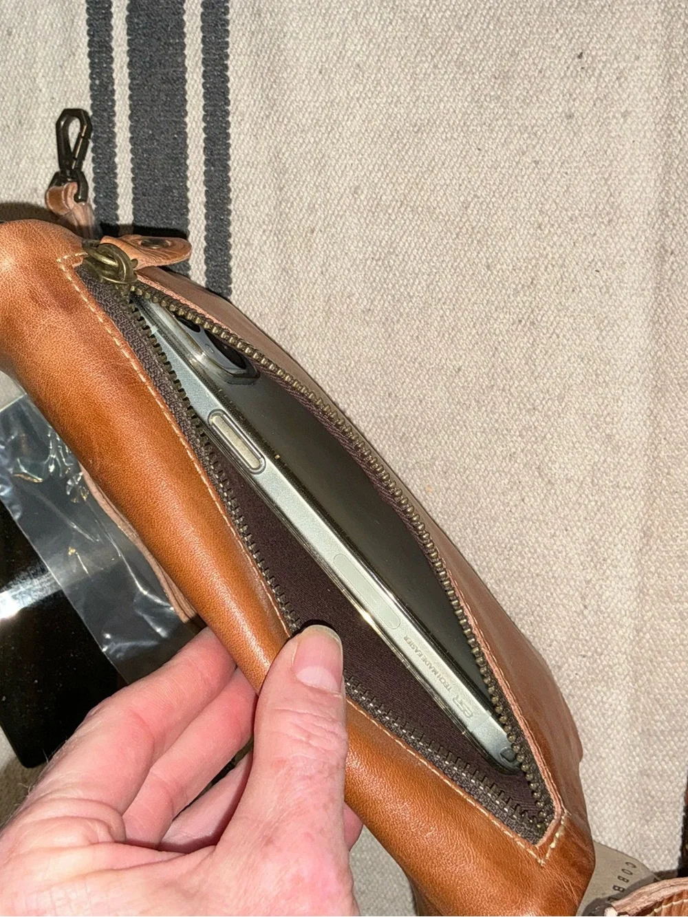 NWT Bed Stu Leather Cadence Wallet Wristlet Crossbody Bag Tan Rustic MSRP $179